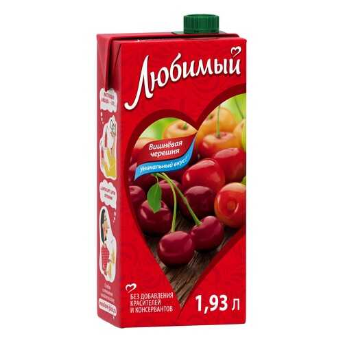 Напиток сокосодержащий Любимый вишневая черешня 1.93 л в Башнефть