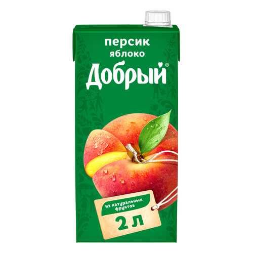 Нектар Добрый персик-яблоко 2 л в Башнефть
